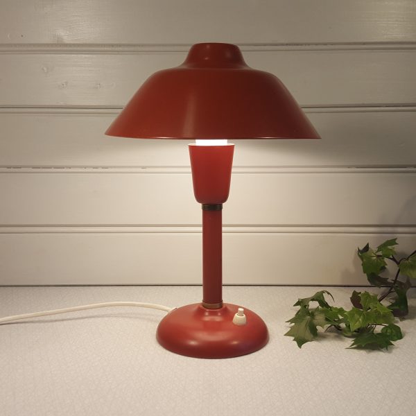 bordslampa-gemi-rödbrun-50-talet-1