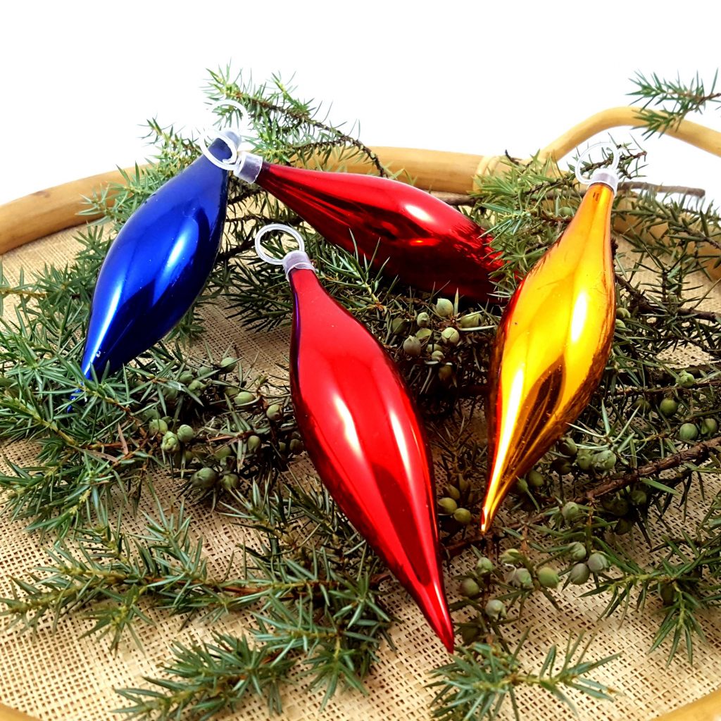 Julgranskulor Droppar Glas Tempo Vintage Retrolivet