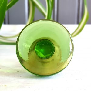 dörrknopp-grön-glas-mässing-retro-1