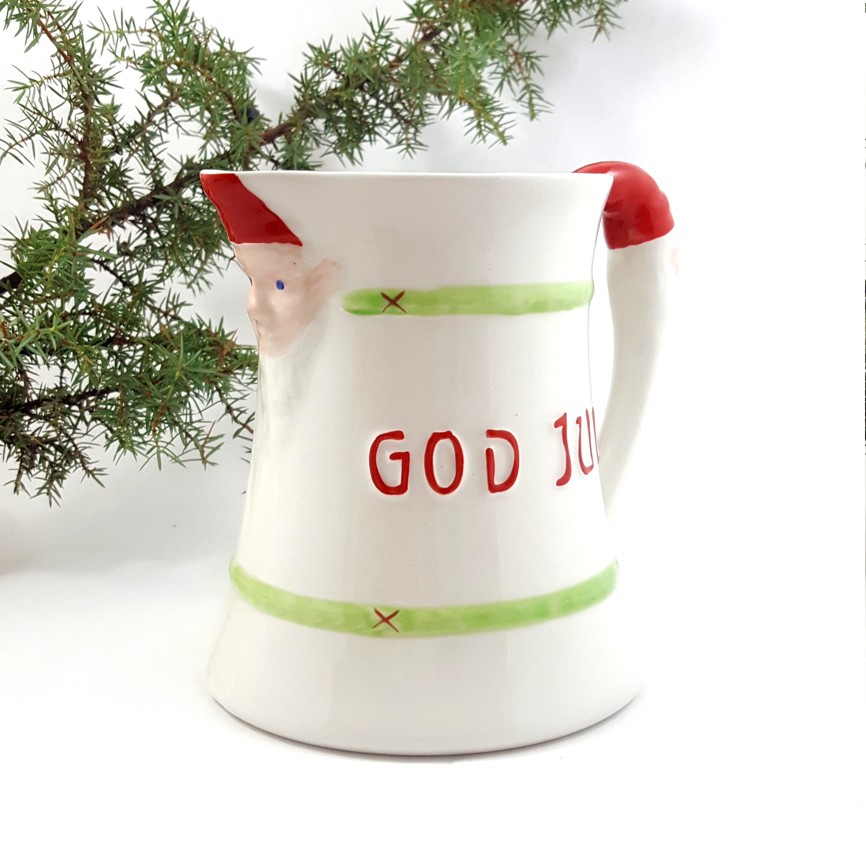 Kanna - God Jul - Grön & Röd - Gustavsberg - Retrolivet