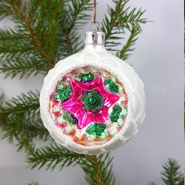 julkulor~i~glas~3~st~rosa~grön~reflektor~2